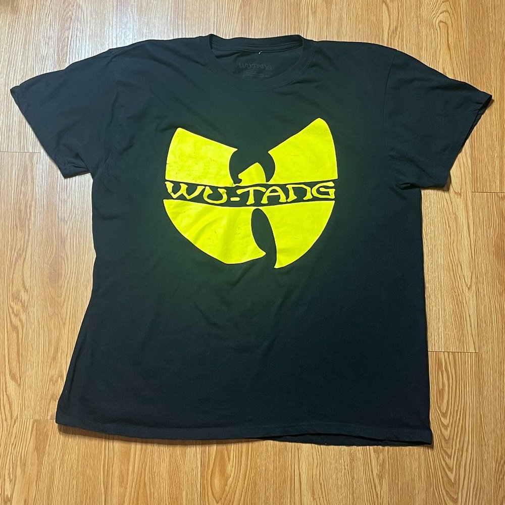 Wu-Tang Clan Logo T-Shirt Size XL Black Yellow